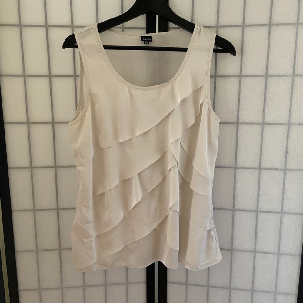 RAFAELLA Ruffle Tank Top Mermaid Silk 3 for $25